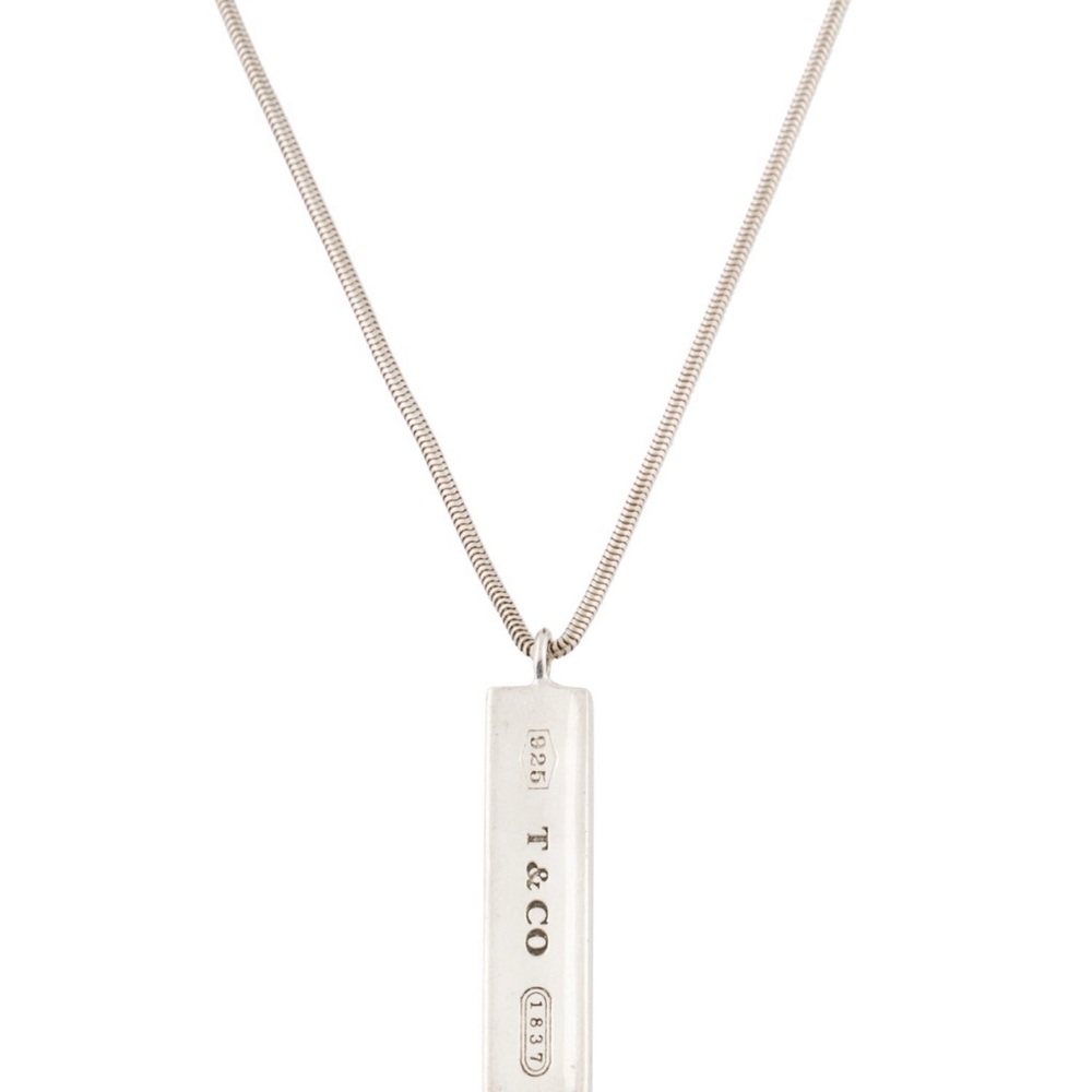 Tiffany & Co. 1837 Vertical Bar Pendant Necklace in Sterling Silver